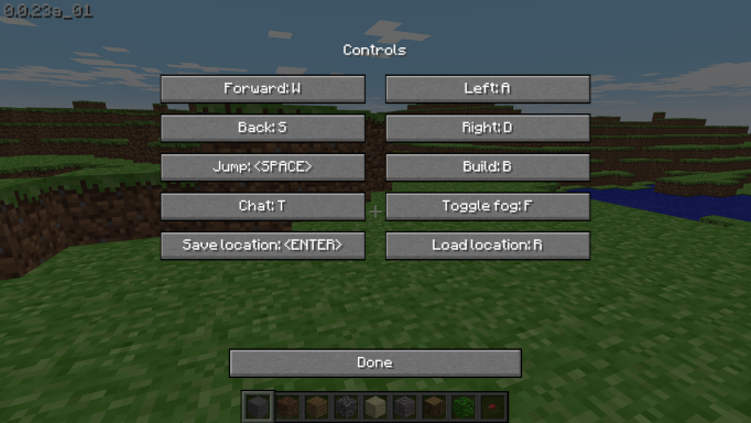 さらに「Controls」を選ぶとキー操作の設定変更ができる