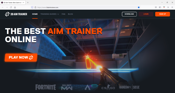 3D AIM TRAINERの画面